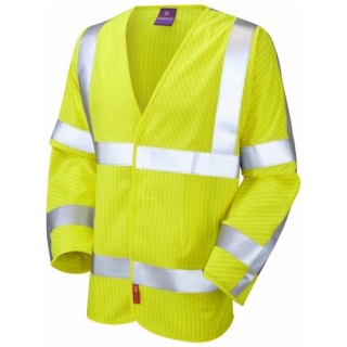 Leo Workwear S17-Y Meshaw ISO 20471 Class 3 LFS Anti-Static Vest Yellow
